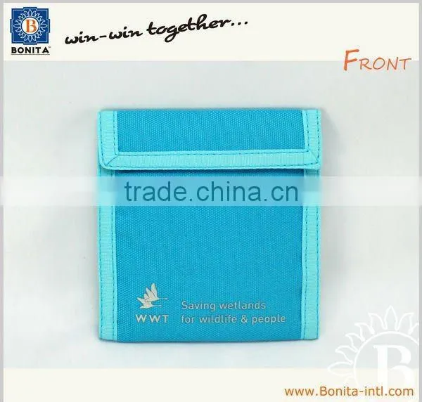 Two folds promotion polyester Wallet,
