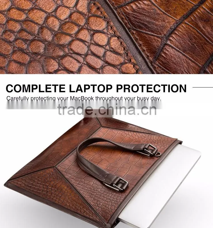 QIALINO hand bag italian leather briefcase laptop bag leather for macbook air/pro 12 13
