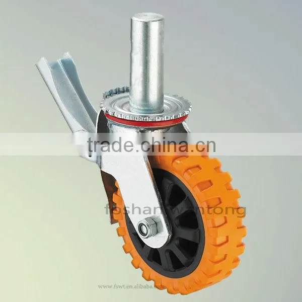Heavy Duty Hardware 150mm Fixed Polyurethane Casters Wheel
