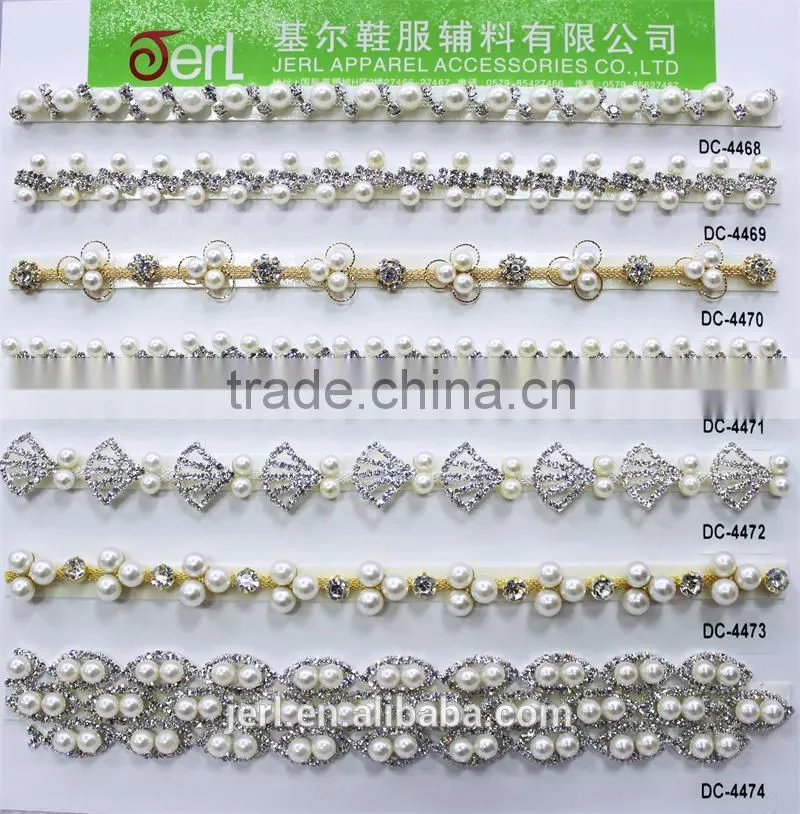 Wholesale rhinestone chain trims for wedding dress