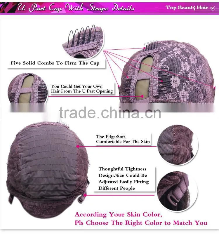 Ali Trade Assurance Paypal Accepted Factory Price Tangle Free Professional Indian Remy Hair U Part Wig