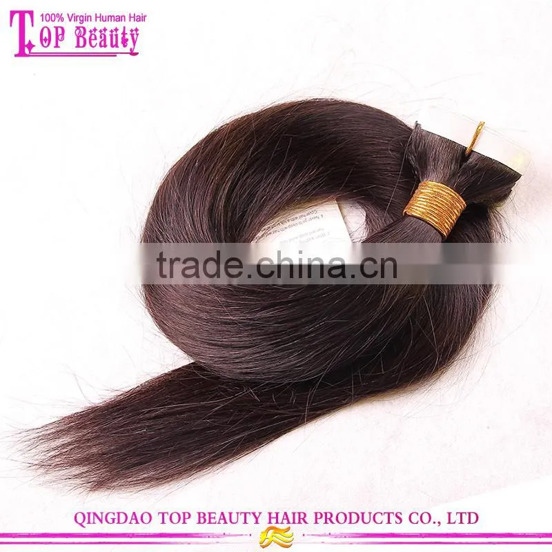 Wholesale prices remy virgin skin weft hair extension cheap brazilian human hair skin weft