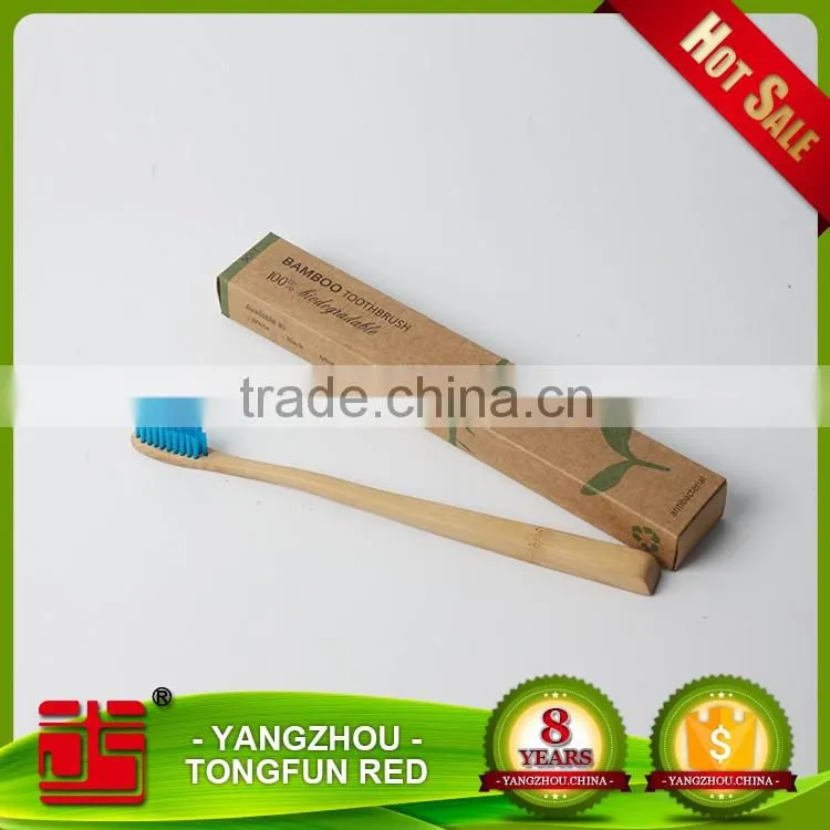 Wholesale Natural Customized logo bamboo toothbrush Enviormental Soft Bristle Toothbrush for home