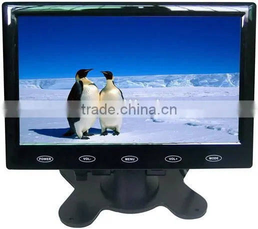 VCAN0989 7inch Car slim design Digital stand LCD Monitor with Touch botton