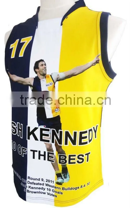 Long sleeved/sleeveless sublimation AFL memorabilia jumper