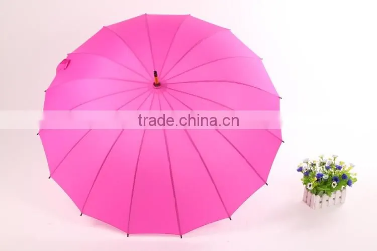 16k wood umbrella manual open umbrella windproof umbrella waterproof umbrella made by chinese umbrella manufacturer parasols