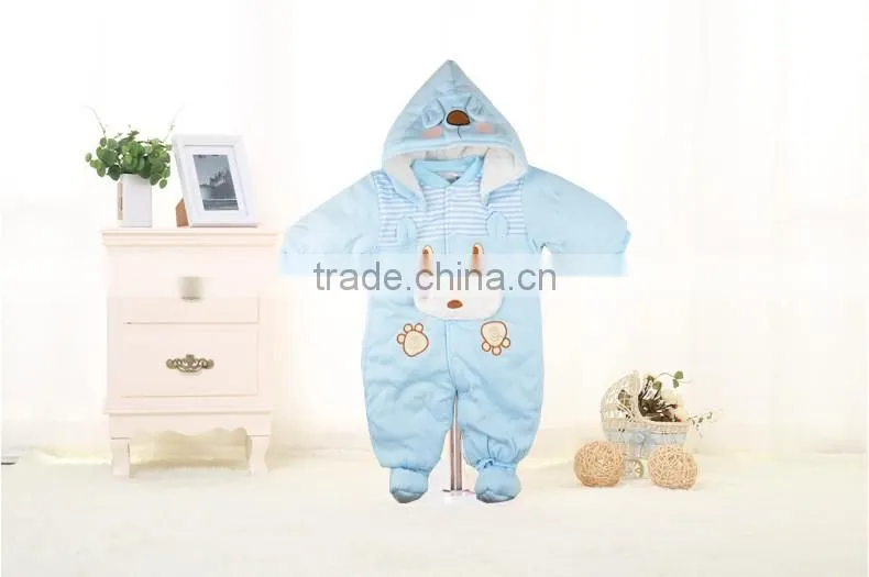 newborn 100% Colored cotton plain baby winter clothes factory organic baby rompers wholesale baby clothes