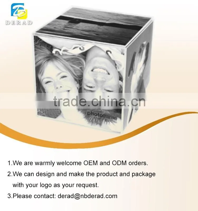 Brief Plastic Cube Picture Frame