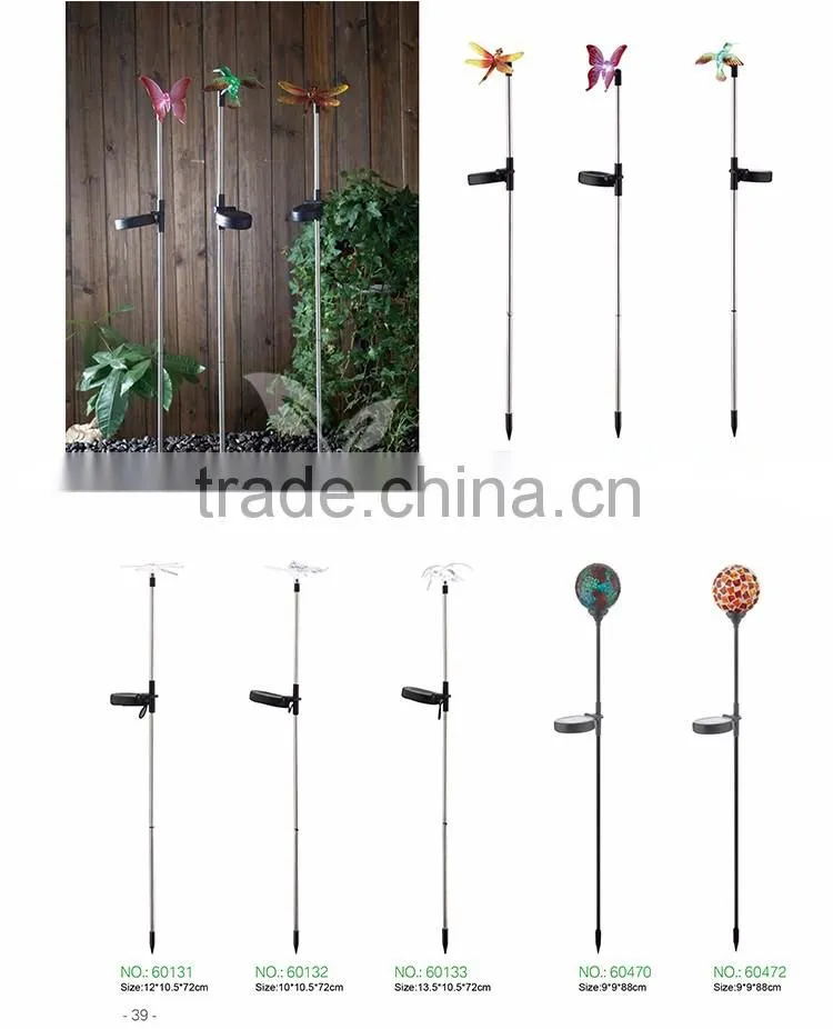 novelty solar stake professional color changing fiber optic lamp