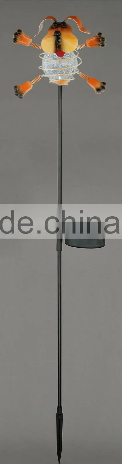 led light lamp steel material, cute animal dog shape tenuous pole lamp solar, decoration light standing lamp