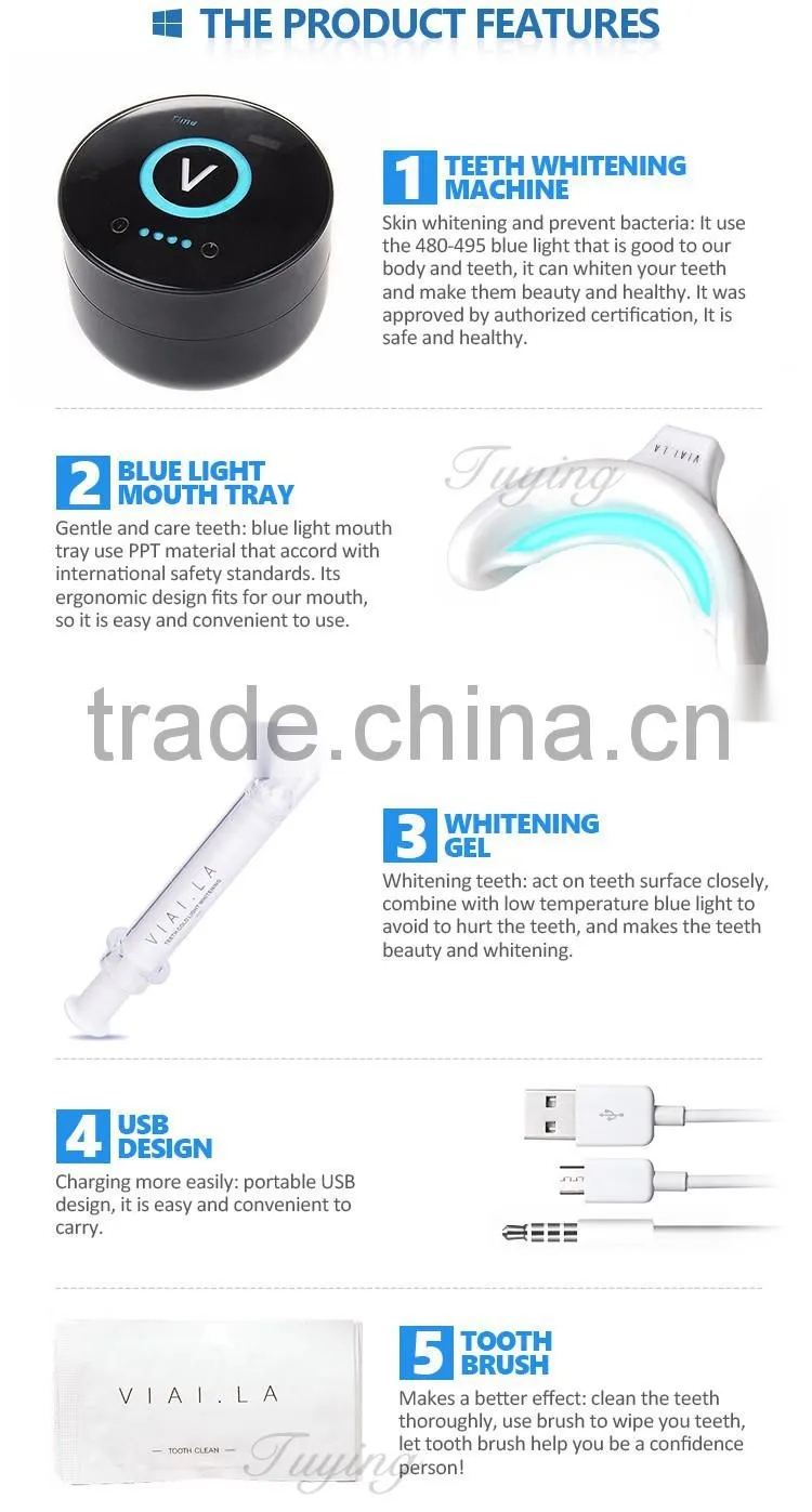 New portable teeth whitening led light kit machine products