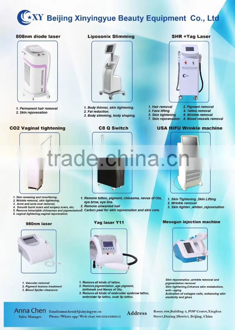 Alexandrite laser 755 / 808 / 1064nm combination 808nm diode laser hair removal machine