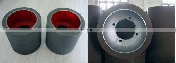 10'' SBR/NBR rice huller rubber roller on iron drum.