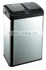 Hand Motion Sensor 2-compartments Trash Can for outdoor