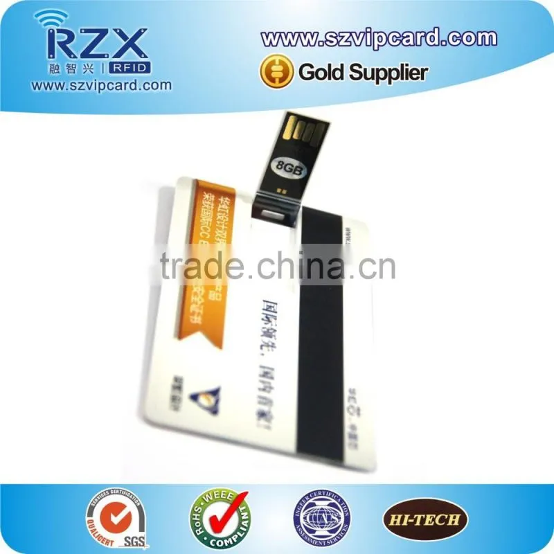USB2.0 plastic usb card with free logo printing