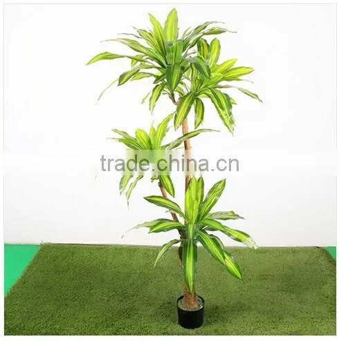 Real Touch Artificial Brazil Dracaena Decorative Silk Plant in Pot