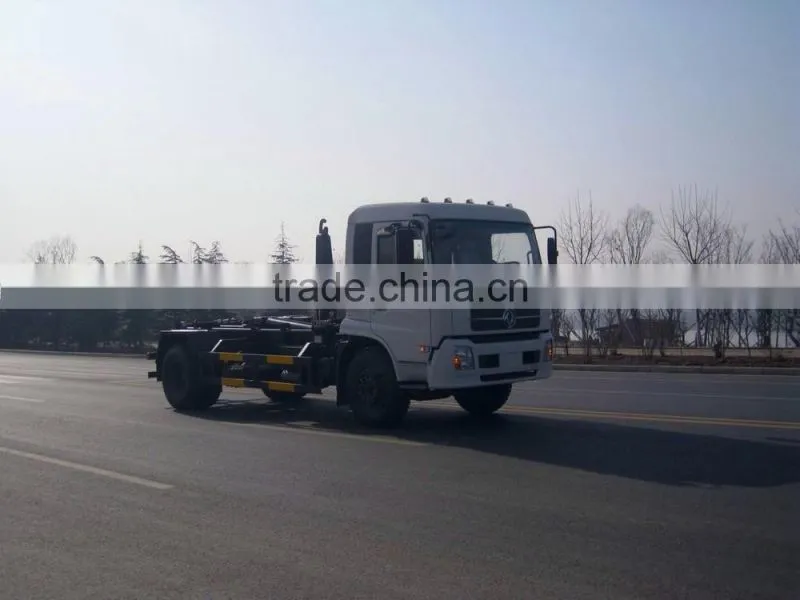 Dongfeng 4X2 hook lift garbage truck With Removable Box for sale