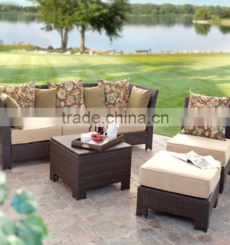 SD garden furniture resort hotel rattan wicker sofa set
