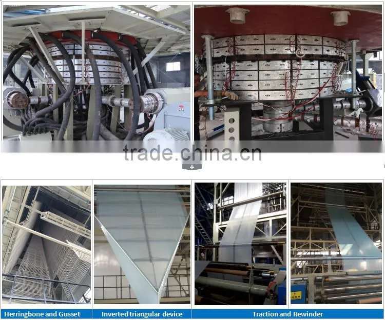 3 layer 200 mic ldpe greenhouse extrusion film blow machine