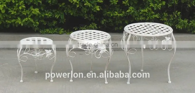 Antique White Metal Wedding Flower Planters