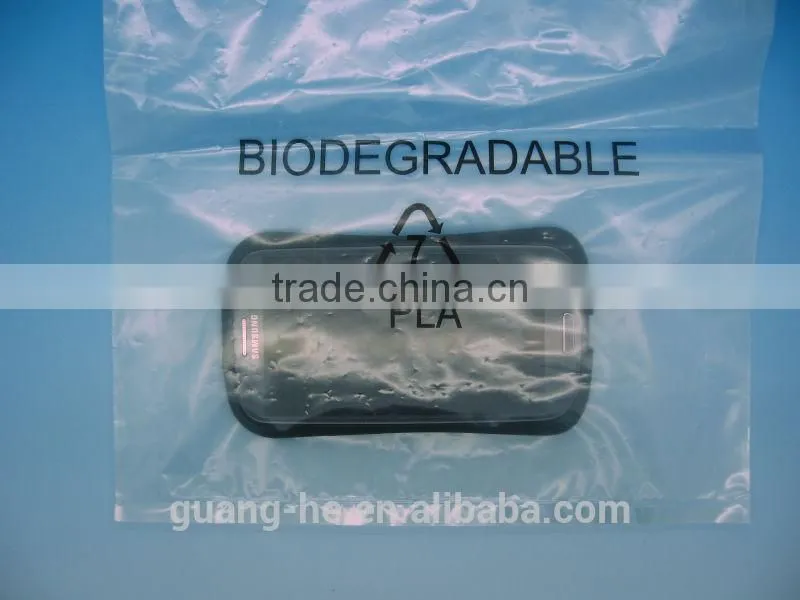 Environmental corn based durable 100%biodegradable plastic PLA electronic items packing bags