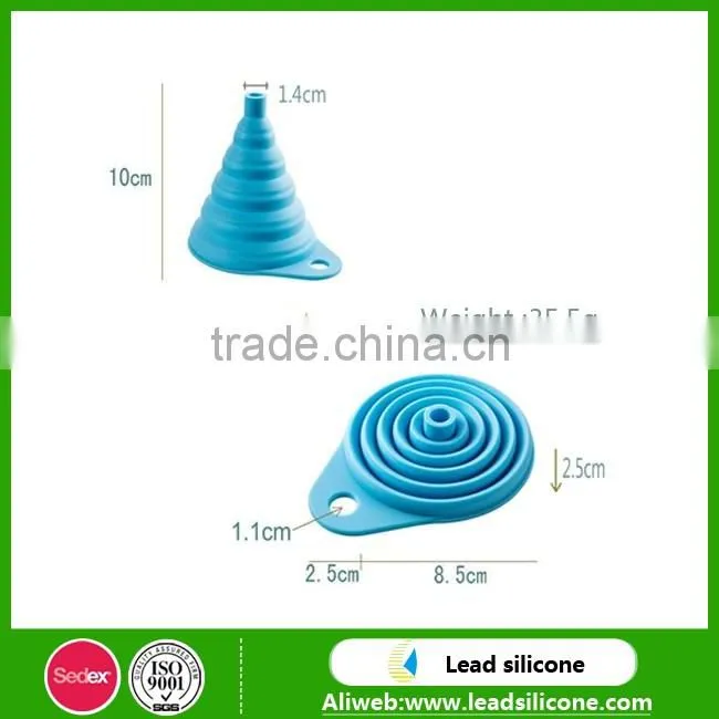 Wholesale Kitchenware Foldable Silicone Funnel,Collapsible Silicone Funnel