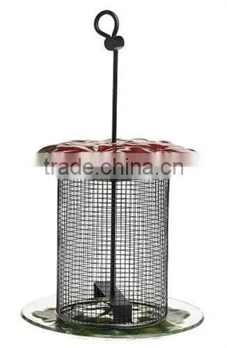 HOT SELLING ROUND BIRD FEEDER, SPIRA DESIGN WITH HANGING HOOK, GREEN COLOR