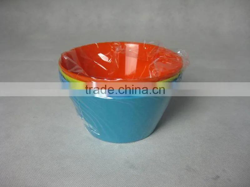BPA Free D14cm colorful plastic serving dish salad bowl