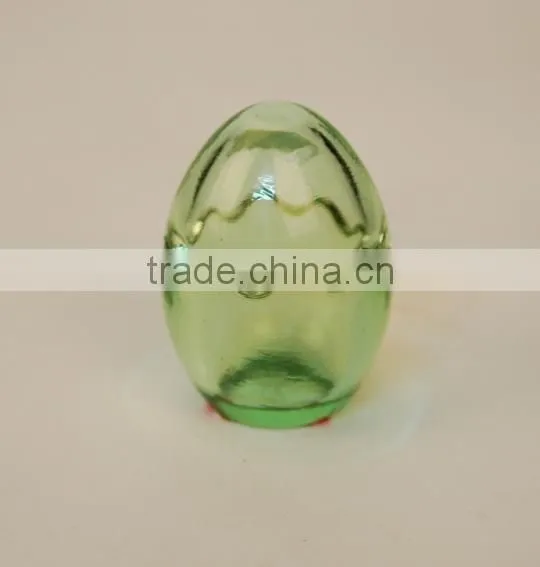 Egg shaped glass candle holders, glass candle jar, egg container
