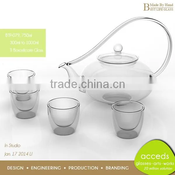 Heat Resistant Transparent Teapot for Sale