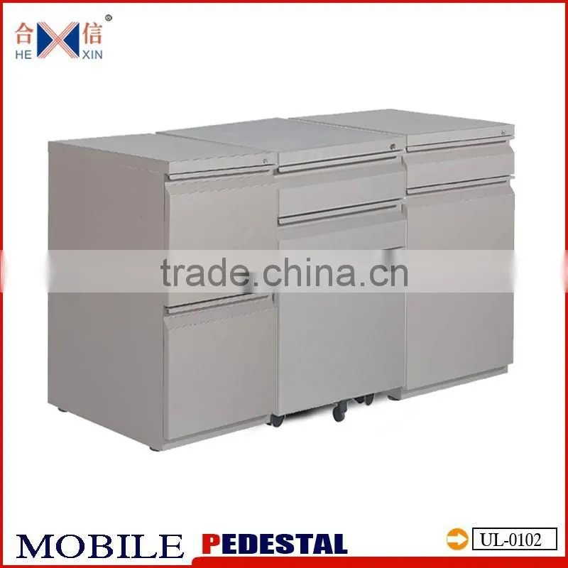 movable under desk cabinet/metal mobile pedestals