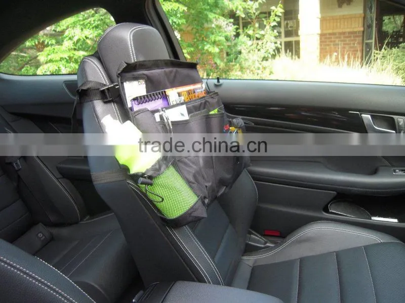 Car storage bag back seat tray car organizer