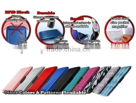 Supply fashion Waterproof and antimagnetic Aluminum Large card bag / card box