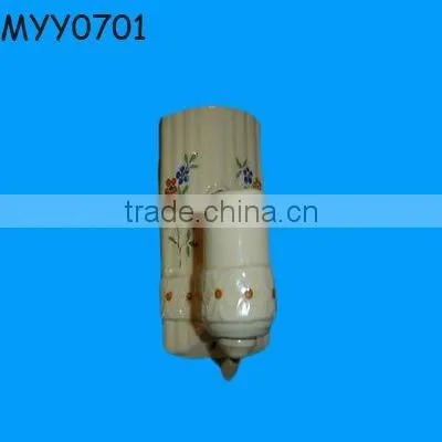 hand painted ceramic wall candle sconce