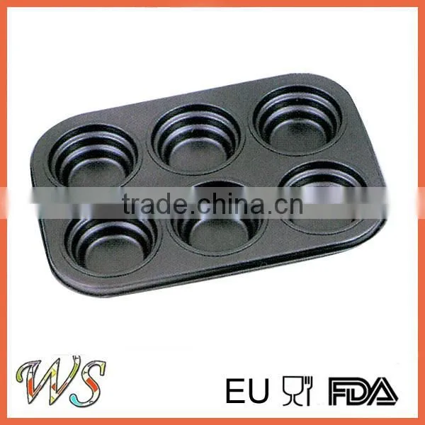 WS-D0628 6 cups carbon steel cake pan