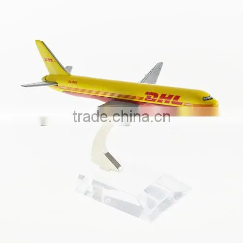 DHL Metal Airplane Model B757 for decoration