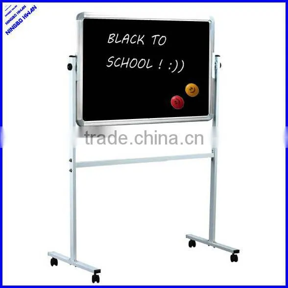 High quality 60x90cm mobile green board stand with wheels