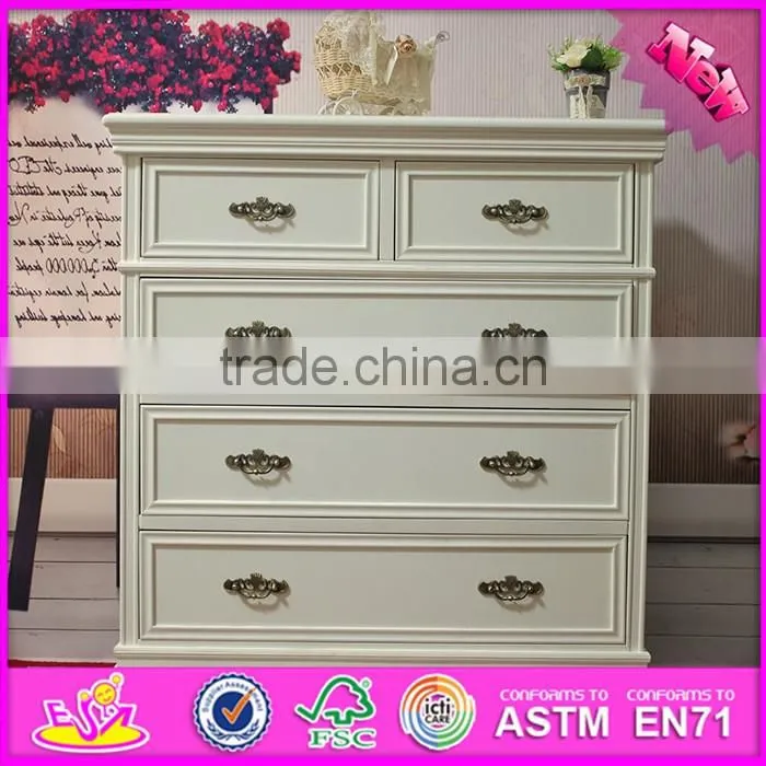 2016 wholesale fashionable white wooden furniture cabinets W08H062