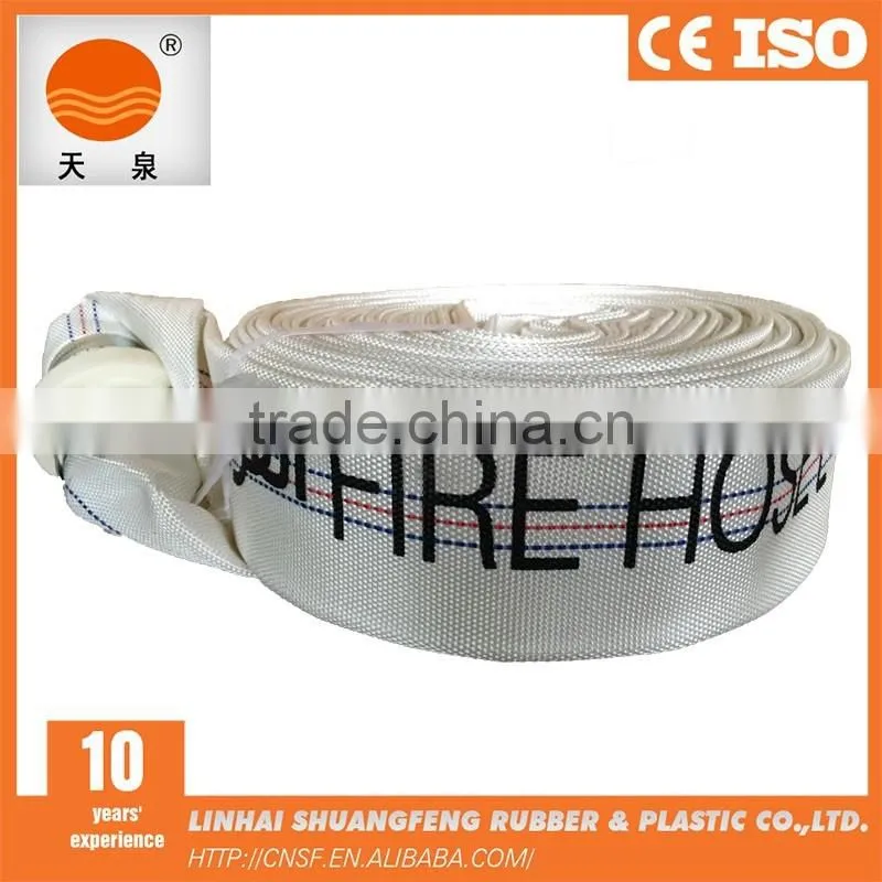 3 inch 10Bar PU lining layflat fire hose with good coupling