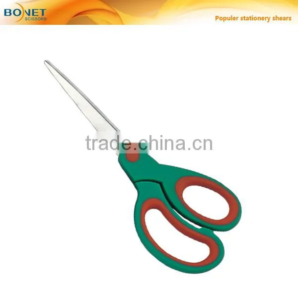 S62003 sharp knife edge design colorful and soft grip stationery scissors