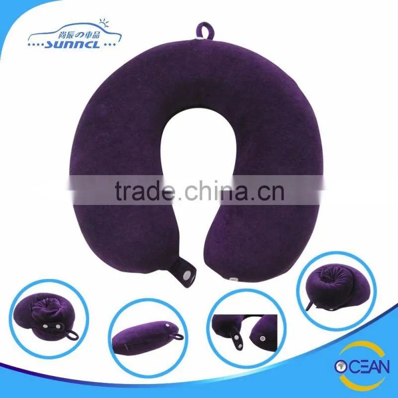Foldable Memory Foam Neck Pillow Easy to Take with Button