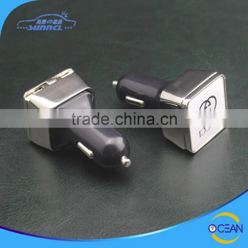 Custom universal car usb charger, car phone charger, mini electric dual usb car charger