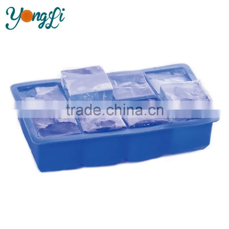 Freezer Safe Non-Stick Silicone Square Shape Ice Mold Tray