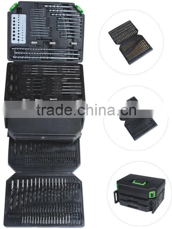 300pcs DIN standard drill bit set in blow mold case