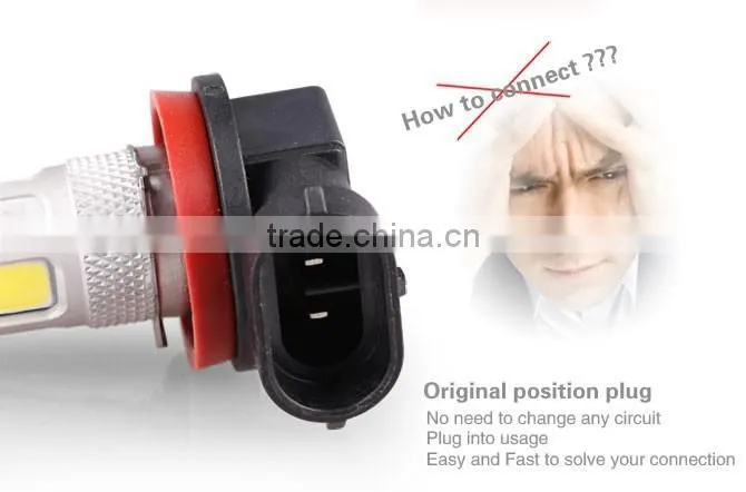 hot sale H11 12-24V COB car led fog light wholesale price with perfect quality
