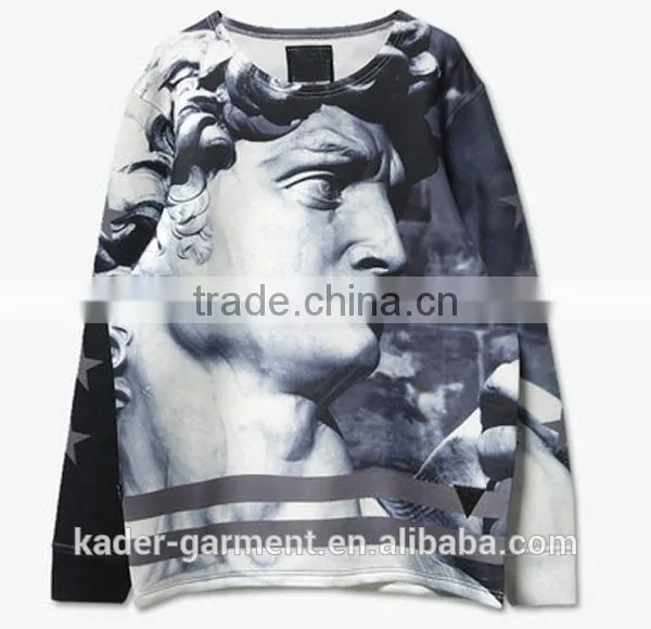 Alibaba China David Statue Sublimation Sweatshirt All Over Sublimation Printing Sweatshirt