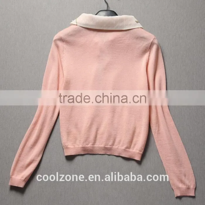 Fashion Style 2016 New Elegant Short Coats Knitted Blazers For Women Sweater
