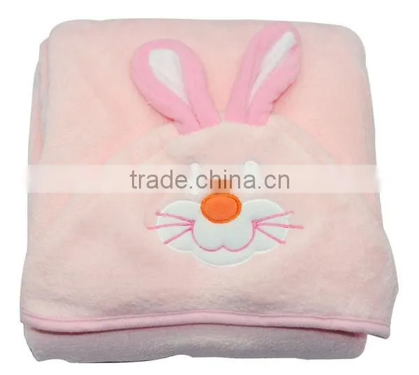 2016 new China supplier cute hooded baby blanket