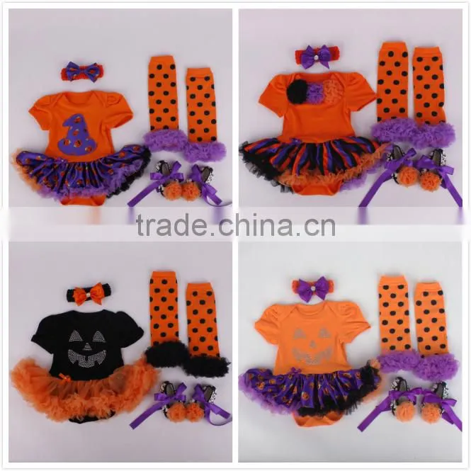 Wholesale 4pcs Cute Christmas Baby Tutu Romper Set