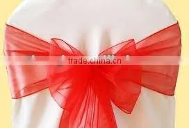 Organza sash for wedding and banquet chair cover sash colorful organza chair sash